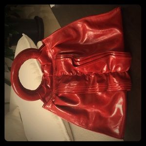 Red handbag